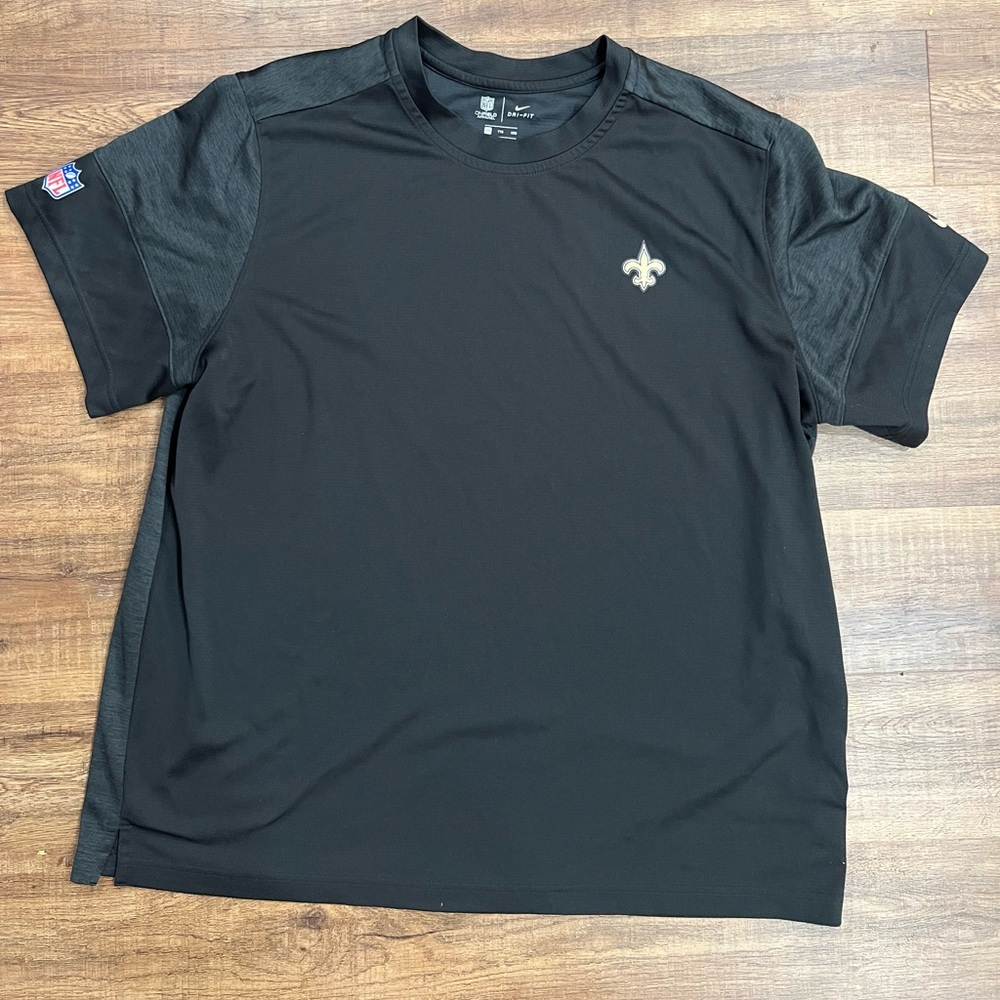NIKE Dri-fit MENS large on field apparel New Orleans saints black official